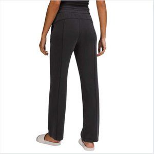 Lululemon Athletica Softstreme High Rise Pant black wide leg trouser size 8